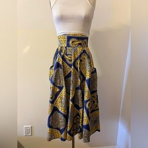 Trashy Diva tiki batik Lucy midi skirt with pockets